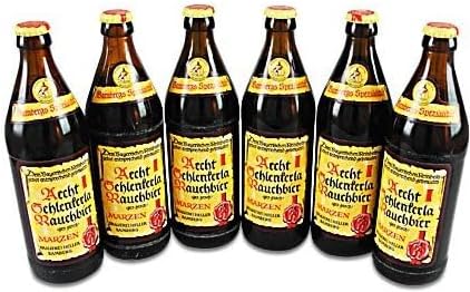 Aecht Schlenkerla Rauchbier (6 Flaschen à 0,5 l / 5,1% vol.) inc.0.48€ MEHRWEG Pfand von Lädla Juice