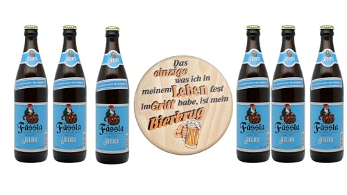 Fässla Bier Helles 6x 0,5 L Bier mit Biergartendeckel von Lädla Juice