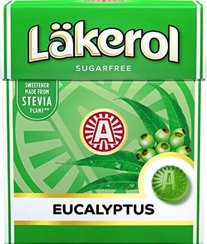 Läkerol Eucalyptus - Lakerol Eukalyptus - Original Schwedisch Kehle Zuckerfreier Stevia Pastillen Box 25g von Läkerol Pastillen