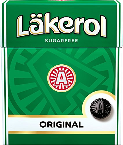 Läkerol Original - Lakerol Original Schwedisch Salmiak Lakritze Süßholzwurzel Zuckerfreier Stevia Pastillen Box 25g von LÄKEROL