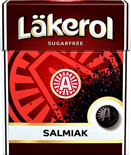 Läkerol Salmiak - Lakerol - Original Schwedisch Salz Lakritze Süßholzwurzel Zuckerfreier Stevia Pastillen Box 25g von Läkerol Pastillen