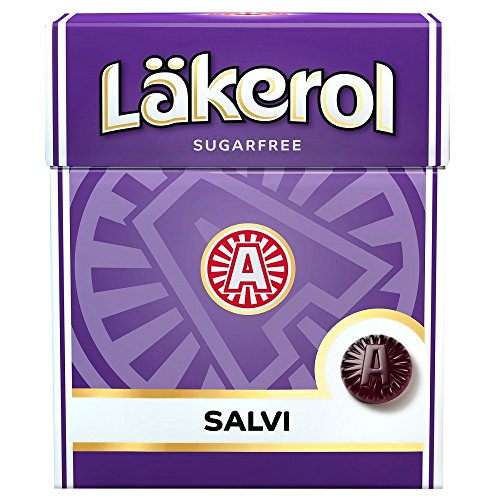 Läkerol Salvi - Lakerol - Original Schwedisch Salmiak Salz Lakritze Süßholzwurzel Zuckerfreier Stevia Pastillen Box 25g x 4 stck von Läkerol Pastillen