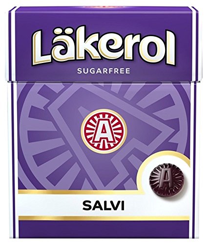 4 Boxen à 25 g Läkerol Salvi - Stevia - Original - Schwedisch - Zuckerfrei - Lachsbart - Lakritz - Pastillen - Tropfen - Dragees - Süßigkeiten von Läkerol Pastilles