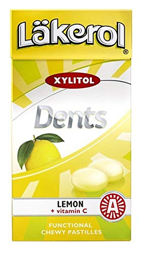 24 Boxen à 36 g Läkerol Dellen Zitrone - Original - Schwedisch - Zuckerfrei - Xylitol - Pastillen - Dragees - Tropfen - Süßigkeiten von LÄKEROL