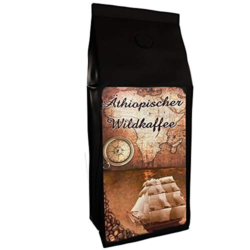 Wildkaffee Kaffeebohnen aus Äthiopien 500 g Kaffee ganze Bohne von Länderkaffees / Raritäten