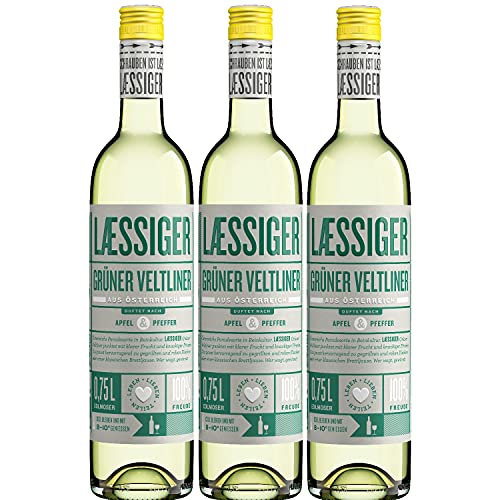 Laessiger Grüner Veltliner Weißwein Wein trocken Österreich (3 Flaschen) von Laessiger