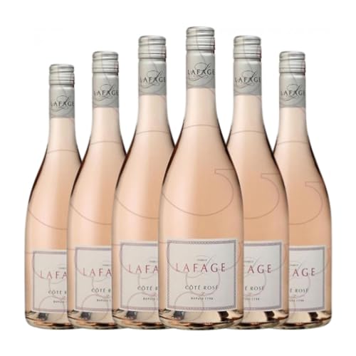 Lafage Côte Rose Rosat Vin de Pays Côtes Catalanes Jung 75 cl (Schachtel mit 6 Flaschen von 75 cl) von Distribuidor