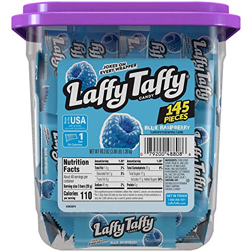 Laffy Taffy Bonbonglas, blaue Himbeere, 145 Stück Laffy Taffy Bonbonglas, blaue Himbeere, 145 Stück von Laffy Taffy