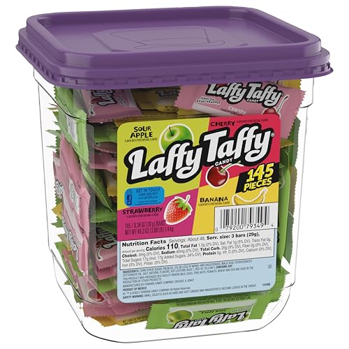 Wonka Laffy Taffy Sortiertes Glas 145 Stück Wonka Laffy Taffy Sortiertes Glas 145 Stück von Laffy Taffy