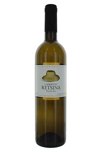 Retsina Lafkioti 750ml 12% Georgiadi aus Griechenland - griechischer geharzter Weißwein Sommerwein von Lafkioti