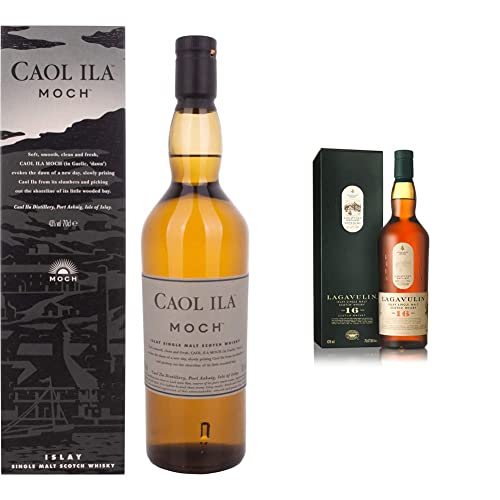 Lagavulin 16 Jahre | 700ml & Caol Ila Moch | Islay Single Scotch Malt Whisky | limitierte Sonderedition | mit Geschenkverpackung | handverlesen aus dem scottischen Islay | 43% vol | 700ml von Lagavulin