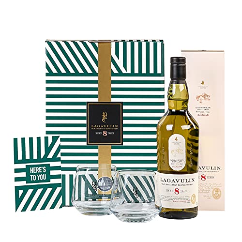 Lagavulin 8 Jahre | Single Malt Scotch Whisky | Hervorragendes, aromatisches Produkt im hochwertigen Geschenkset | handgefertigt aus Islay | 48% vol | 700ml Einzelflasche | von Lagavulin
