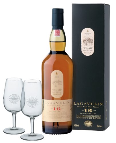 Lagavulin Islay Malt 16 Jahre 0,7 Liter mit 2 Classic Malt Whiskygläsern von Lagavulin