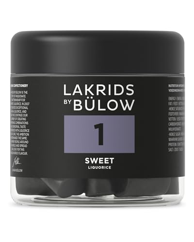 LAKRIDS BY BÜLOW - 1 - Sweet - 150g - Vegane Gourmet Lakritze aus Dänemark - Glutenfrei & ohne Gelatine - Dose aus 100% recyceltem PET von LAKRIDS BY BÜLOW