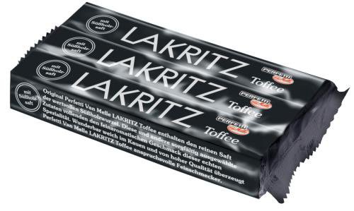 Perfetti Van Melle Lakritz-Toffee-Stangen, 24er Pack (24 x 3 St. Packung) von Lakritz-Toffee