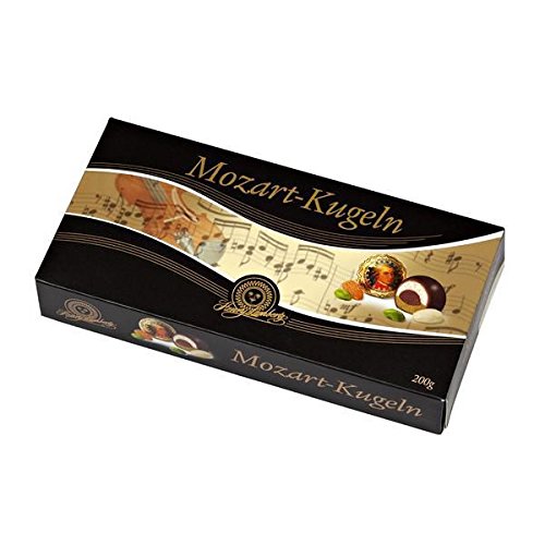 LAMBERTZ MOZARTKUGELN Nuss Nougat Marzipan in Zartbitter Schokolade 200g von Lambertz