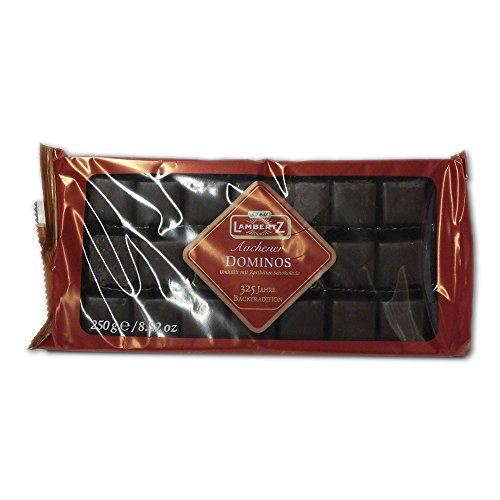 Lambertz Domino Steine umhüllt von Zartbitter Schokolade doppelt gefüllt (250g Packung) von Lambertz
