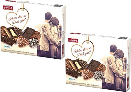 Lambertz Gebäckmischung 2 x 500 gr. mit 38% Schokoladenanteil Coco Fleur Keks Herzen von Lambertz