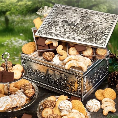Lambertz Immer Wieder Keksdose mit Spritzgebäck & Co., 1,725 kg (30 x 23 x 13 cm, Silber-kiste, modern) von Lambertz
