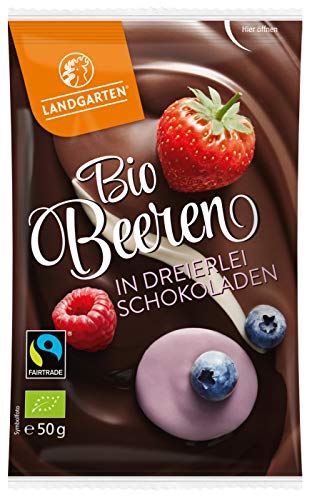 Landgarten Bio Beeren in dreierlei Schokoladen, 50 g von Landgarten