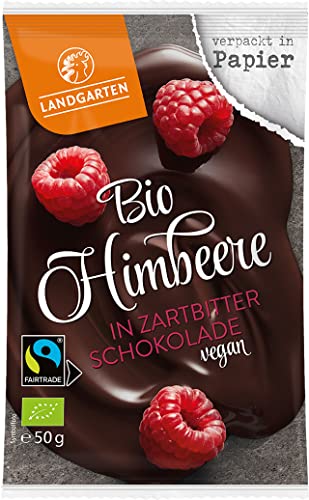 Bio Himbeere in Zartbitter-Schokolade 2 x 50 gr von Landgarten