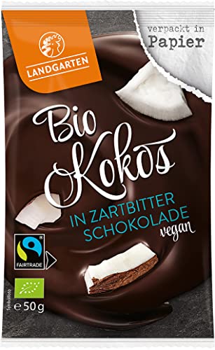 Bio Kokos in Zartbitter-Schokolade von Landgarten