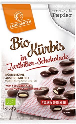 Bio Kürbis in Zartbitter-Schokolade 2 x 50 gr von Landgarten
