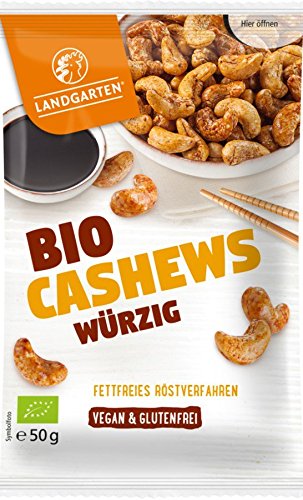 Landgarten Bio Bio Tamari Cashews, würzig (10 x 50 gr) von Landgarten