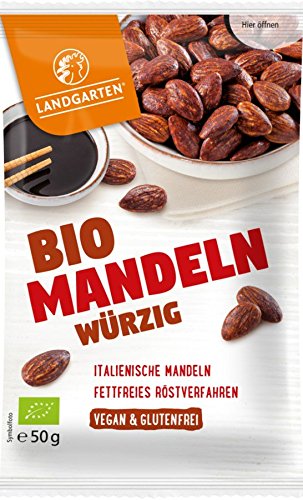 Landgarten Bio Bio Tamari Mandeln, würzig (10 x 50 gr) von Landgarten