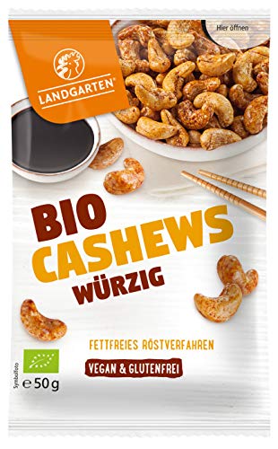 Landgarten Bio Cashews würzig 50g von Landgarten