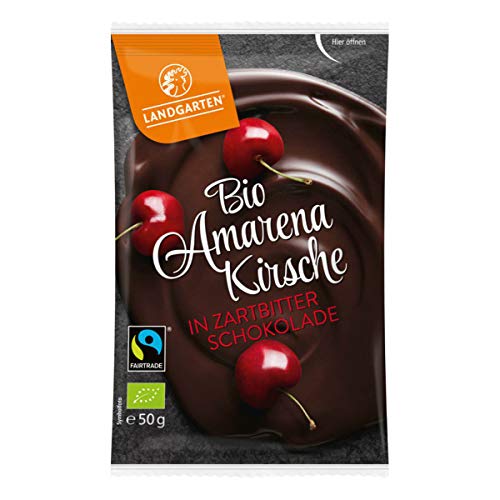 Landgarten - Bio FT Amarenakirsche in Zartbitter-Schokolade - 50 g - 10er Pack von Landgarten