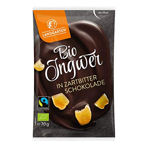 Landgarten - Bio FT Ingwer in Zartbitter-Schokolade - 70 g - 10er Pack von Landgarten