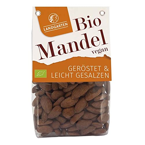 Landgarten Bio Mandeln, geröstet & gesalzen, 160g (12er Pack) von Landgarten