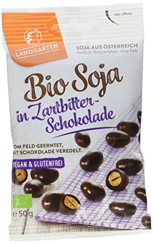 Landgarten Bio Soja in Zartbitter-Schokolade, 50 g von Landgarten