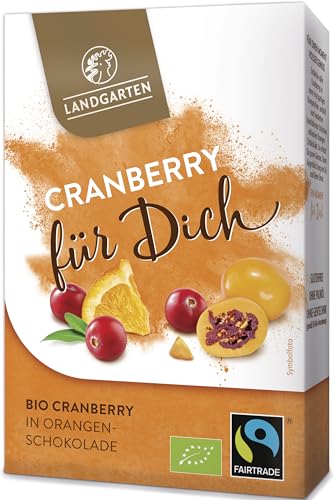 Landgarten | Cranberry für dich | Cranberry in Weißer-Orangenschokolade |1er Pack (90g) von Landgarten