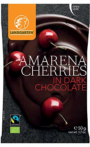 Orgnaic Cherries in Dark Chocolate - 50g von Landgarten