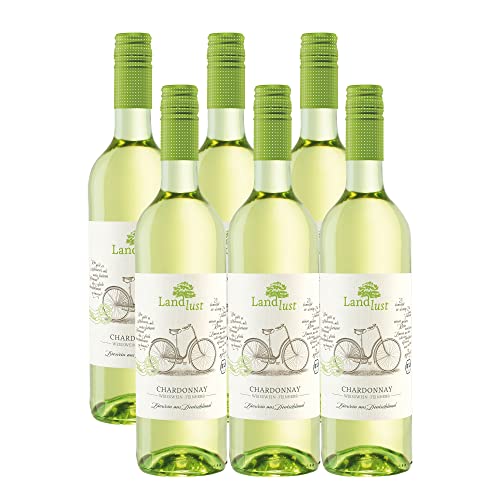 Landlust Chardonnay BIO und VEGAN QbA feinherb (6 x 0,75l) von Landlust