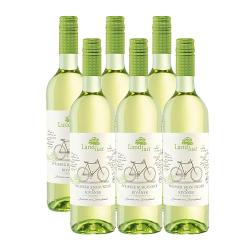 Landlust Weißer Burgunder & Rivaner BIO Weißwein Trocken (6 x 0.75 l ) von Landlust