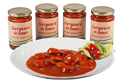 Currywurst in Sauce im Glas Hausgemachte Qualität aus Bayern Landmetzger Schiessl Primeversand ca. 1200g von Landmetzger Schiessl
