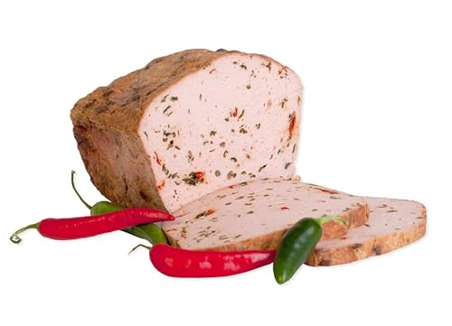 Jalapeno Leberkäse ★ Scharfer Leberkäse mit frischem Jalapeno ★ Landmetzger Schiessl ★ ca. 1000g von Landmetzger Schiessl