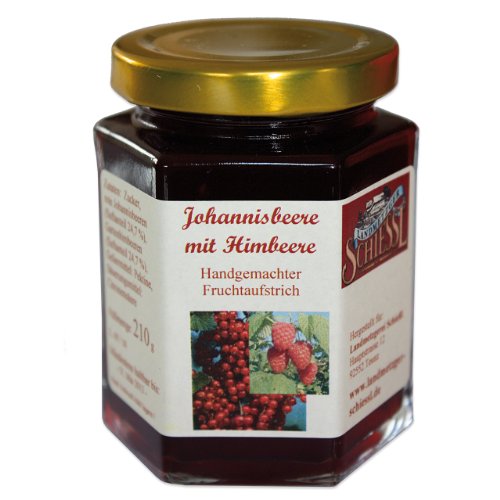 Johannisbeere mit Himbeere - Fruchtaufstrich / Marmelade / Konfitüre - Landmetzger Schiessl - ca. 210g von Landmetzger Schiessl