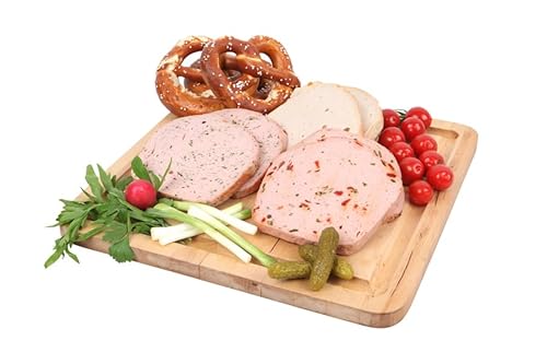 Landmetzger Schiessl's » Leberkäsepaket « ca. 1050g | Dreierlei vom Leberkäse mit Fleischkäse, Bärlauchleberkäse und Jalapeñoleberkäse von Landmetzger Schiessl