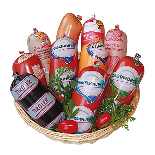 Landmetzgerei Schiessl Mini-Sonderpaket 2700g I Hausmacher wurstpaket Glutenfrei, Lactosefreie Wurst, Schinken und Tiroler, Spitzenqualität aus eigener Schlachtung als Geschenkset von Landmetzger Schiessl