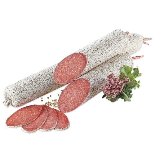 Salami Mailänder Art ★ Spitzenqualität aus Bayern ★ Traditionelles Metzgerhandwerk ★ Landmetzgerei Schiessl ★ ca. 900g von Landmetzger Schiessl