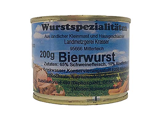 Bierwurst 200g Wurstspezialität aus Bayern"ländlicher Kleinmast" Bierwurst 200g Wurstspezialität aus Bayern"ländlicher Kleinmast" von Landmetzgerei Krasser