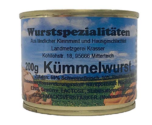 Kümmelwurst 200g Wurstspezialität aus Bayern"ländlicher Kleinmast" von Landmetzgerei Krasser