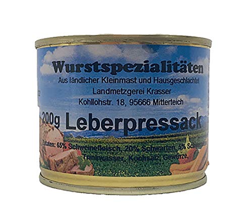 Leberpressack 200g Wurstspezialität aus Bayern"ländlicher Kleinmast" von Landmetzgerei Krasser