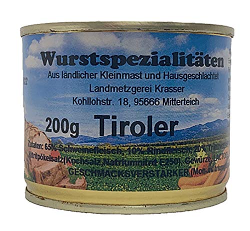 Tiroler"der Deftige" 200g Wurstspezialität aus Bayern"ländlicher Kleinmast" von Landmetzgerei Krasser