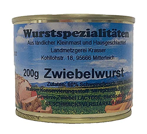 Zwiebelwurst 200g Wurstspezialität aus Bayern"ländlicher Kleinmast" von Landmetzgerei Krasser