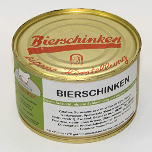 Bierschinken 400g, Dosenwurst/Wurstkonserven von der Landmetzgerei Sandritter von Landmetzgerei Sandritter